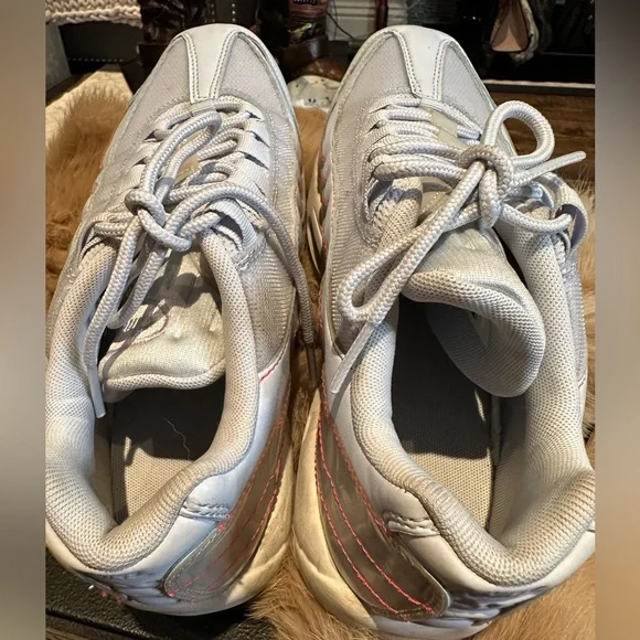 Nike Air Max 95 SE Womens 9 Half Blue Summit White Off Shoes 918413-400 - Picture 7 of 8